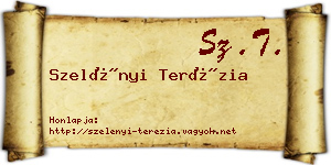 Szelényi Terézia névjegykártya